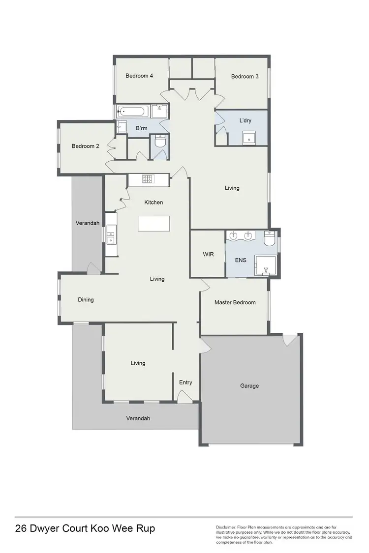 Floorplan of Homely house listing, 26 Dwyer Court, Koo Wee Rup VIC 3981
