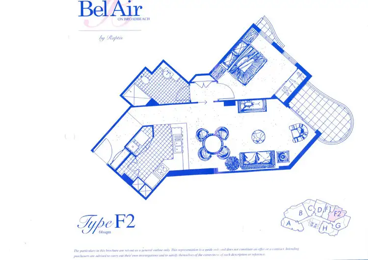 Floorplan of Homely unit listing, Level 9/1096/2633 Gold Coast Highway, Broadbeach QLD 4218