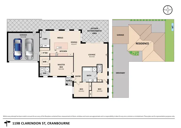 Floorplan of Homely house listing, 119B Clarendon Street, Cranbourne VIC 3977