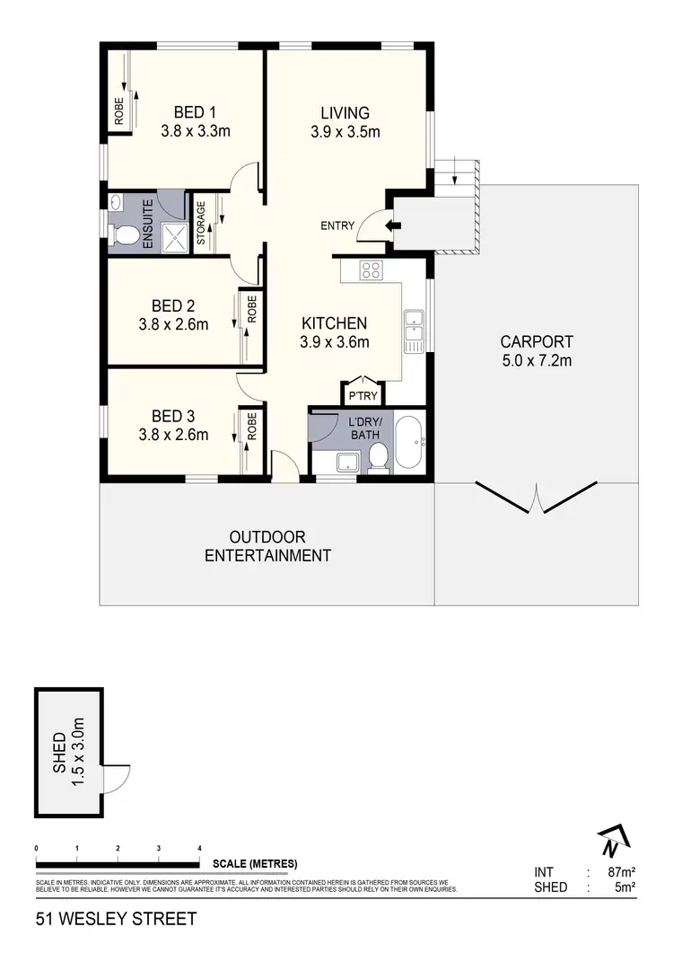 Floorplan of Homely house listing, 51 Wesley Street, Kangaroo Flat VIC 3555
