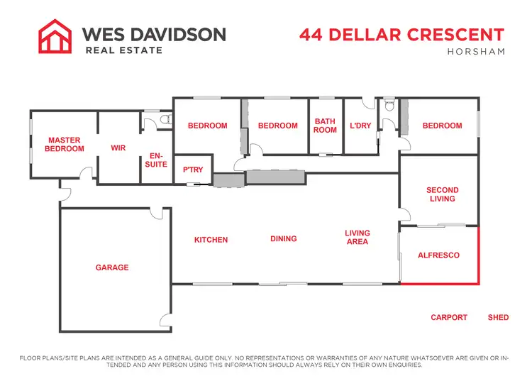 Floorplan of Homely house listing, 44 Dellar Crescent, Horsham VIC 3400