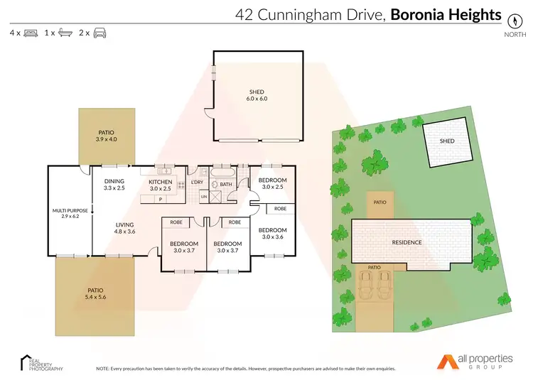 Floorplan of Homely house listing, 42 Cunningham Drive, Boronia Heights QLD 4124
