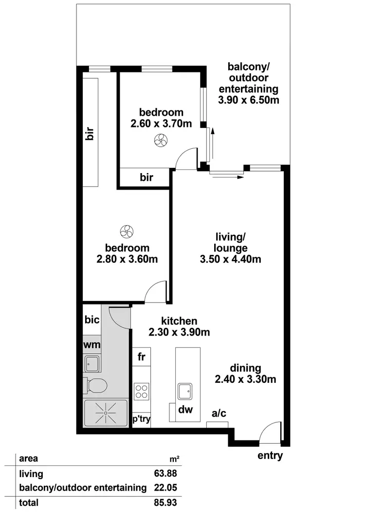 Floorplan of Homely apartment listing, 408/36 Hurtle Square, Adelaide SA 5000