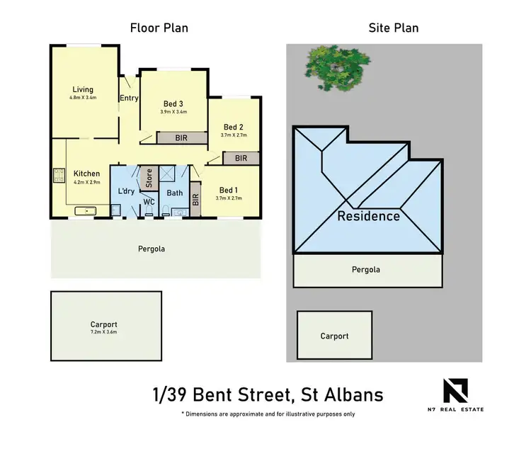 Floorplan of Homely unit listing, 1/39 Bent Street, St Albans VIC 3021