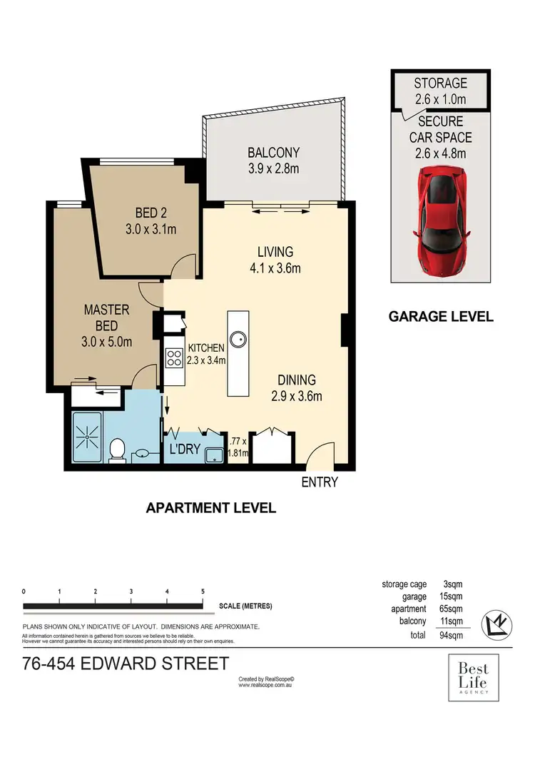 Floorplan of Homely apartment listing, 76/454 Upper Edward Street, Spring Hill QLD 4000