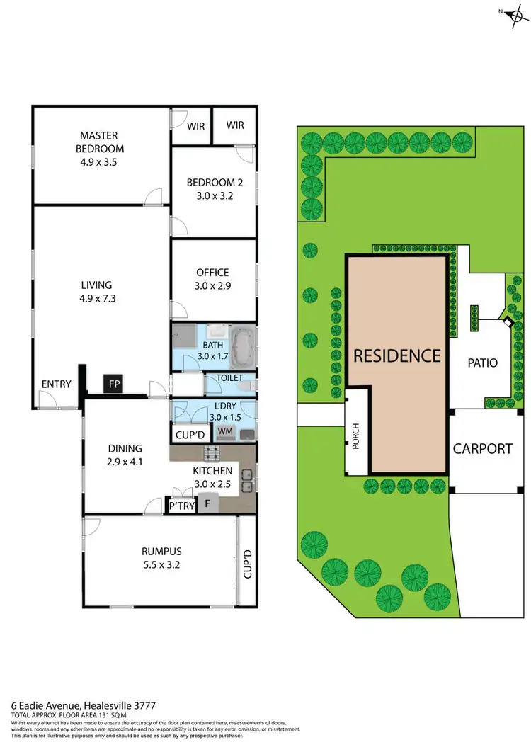 Floorplan of Homely house listing, 6 Eadie Avenue, Healesville VIC 3777