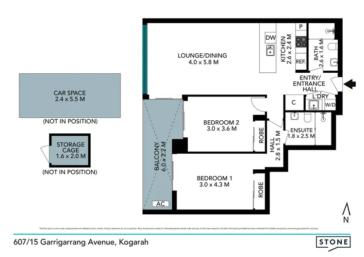 Floorplan of Homely apartment listing, 607/15 Garrigarrang Avenue, Kogarah NSW 2217