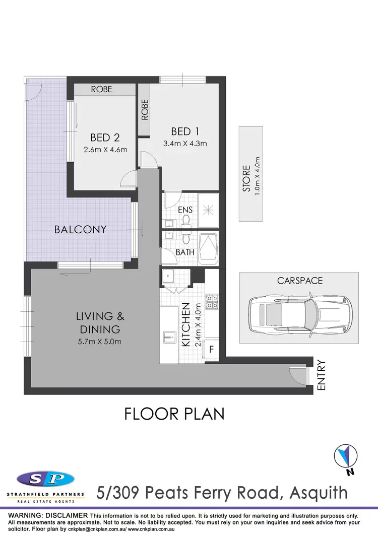 Floorplan of Homely apartment listing, 5/309 Peats Ferry Road, Asquith NSW 2077