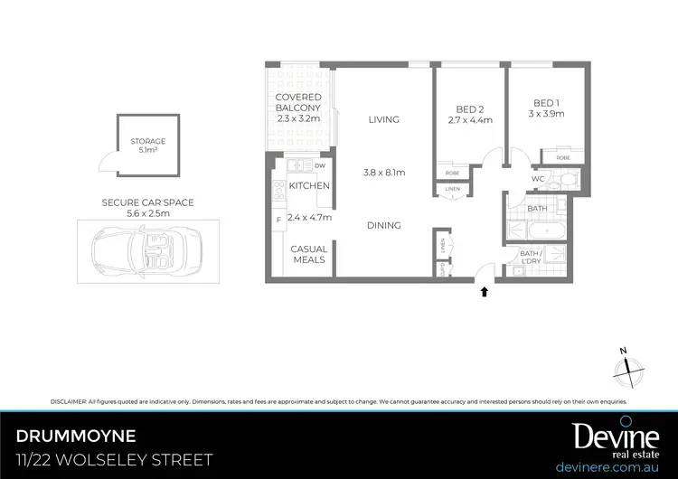 Floorplan of Homely apartment listing, 11/22 Wolseley Street, Drummoyne NSW 2047