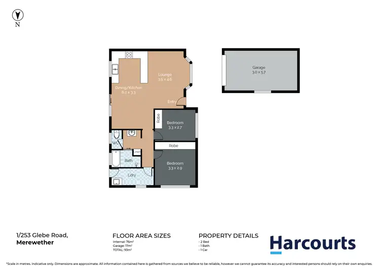 Floorplan of Homely unit listing, 1/253 Glebe Road, Merewether NSW 2291