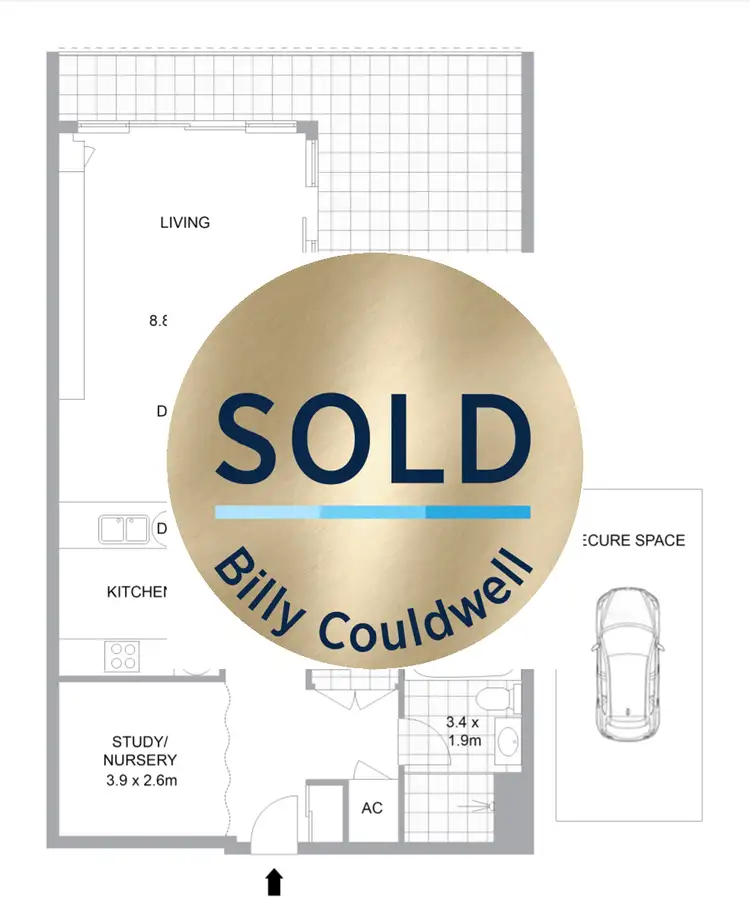 Floorplan of Homely apartment listing, 2602/39 Rhodes Street, Hillsdale NSW 2036
