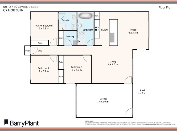 Floorplan of Homely unit listing, 2/10 Leveque Loop, Craigieburn VIC 3064