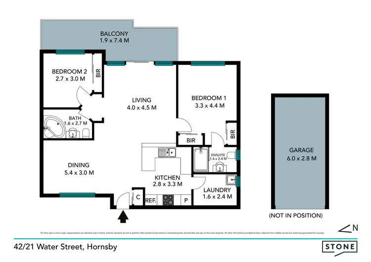 Floorplan of Homely apartment listing, 42/21 Water Street, Hornsby NSW 2077