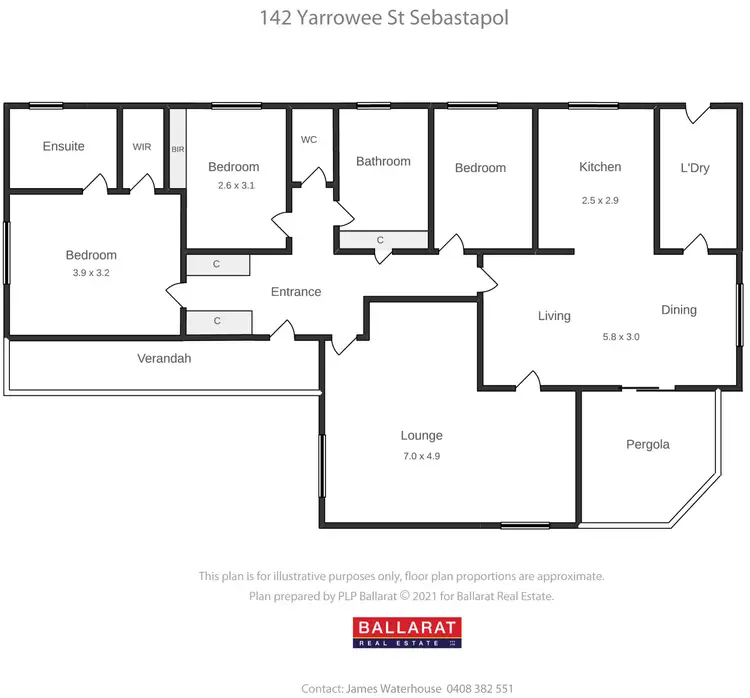 Floorplan of Homely house listing, 142 Yarrowee Street, Sebastopol VIC 3356