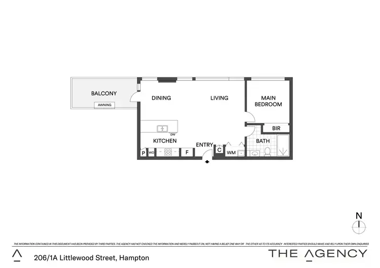 Floorplan of Homely apartment listing, 206/1a Littlewood Street, Hampton VIC 3188