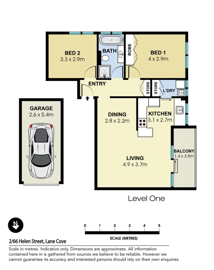 Floorplan of Homely apartment listing, 2/66 Helen Street, Lane Cove NSW 2066