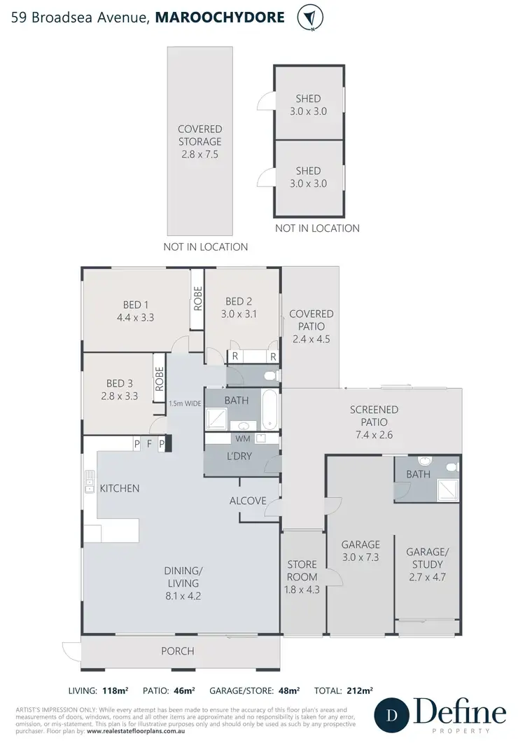Floorplan of Homely house listing, 59 Broadsea Avenue, Maroochydore QLD 4558