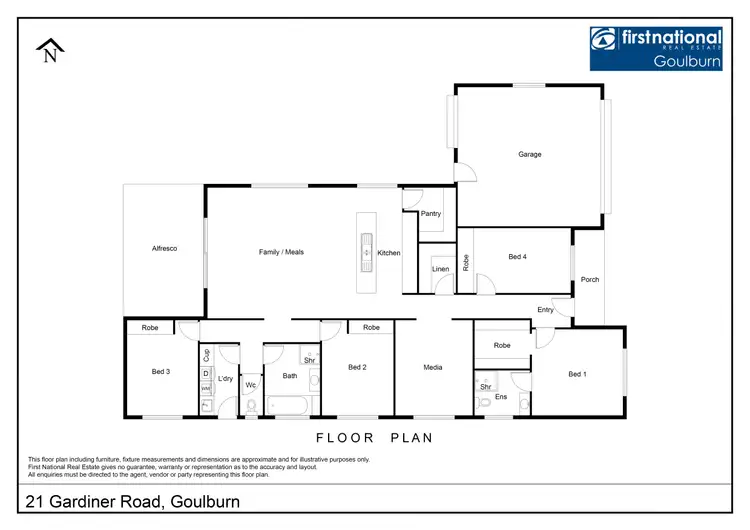 Floorplan of Homely house listing, 21 Gardiner Road, Goulburn NSW 2580