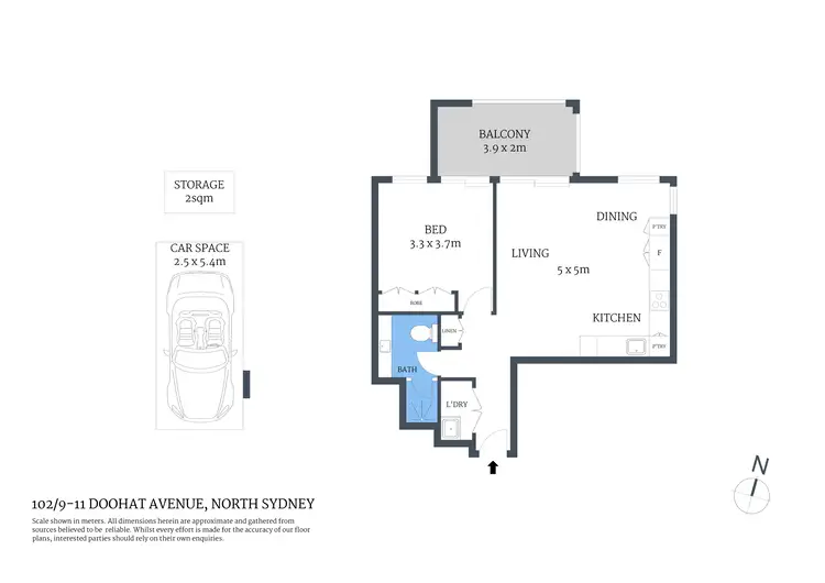 Floorplan of Homely apartment listing, 102/9-11 Doohat Avenue, North Sydney NSW 2060