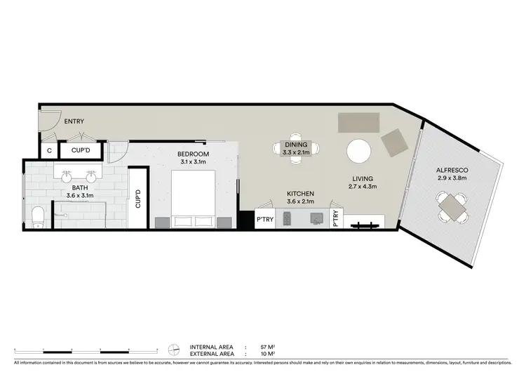 Floorplan of Homely apartment listing, 106/32-34 Anzac Parade, Yeppoon QLD 4703