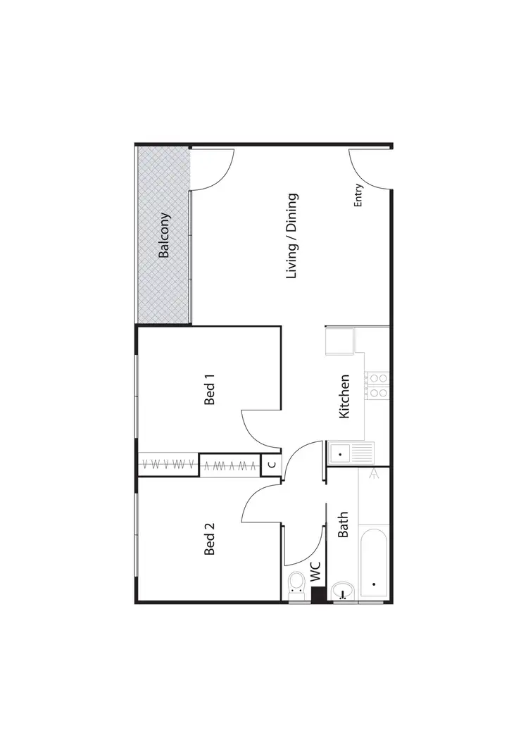 Floorplan of Homely unit listing, 56/179 Melrose Drive, Lyons ACT 2606
