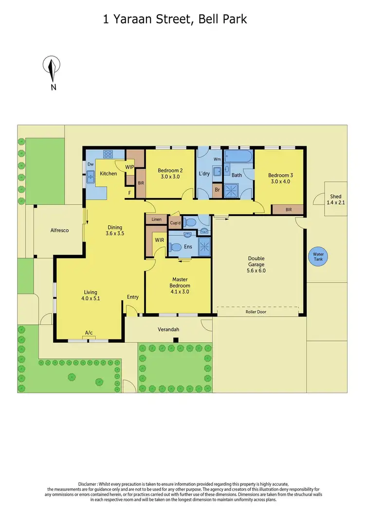Floorplan of Homely house listing, 1 Yaraan Street, Bell Park VIC 3215