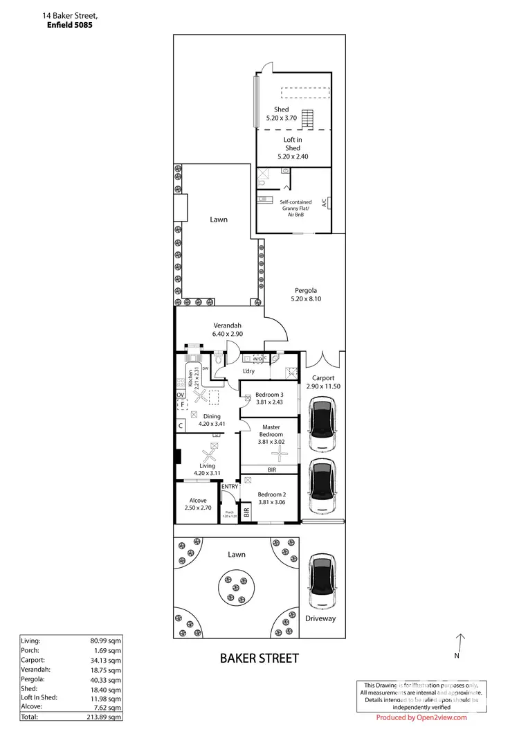 Floorplan of Homely house listing, 14 Baker Street, Enfield SA 5085