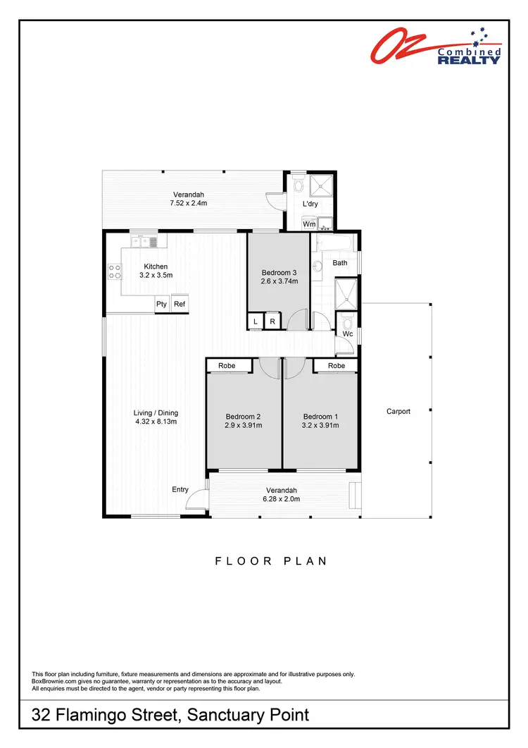 Floorplan of Homely house listing, 32 Flamingo Avenue, Sanctuary Point NSW 2540