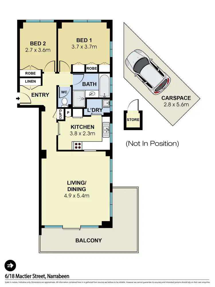 Floorplan of Homely apartment listing, 6/18 Mactier Street, Narrabeen NSW 2101