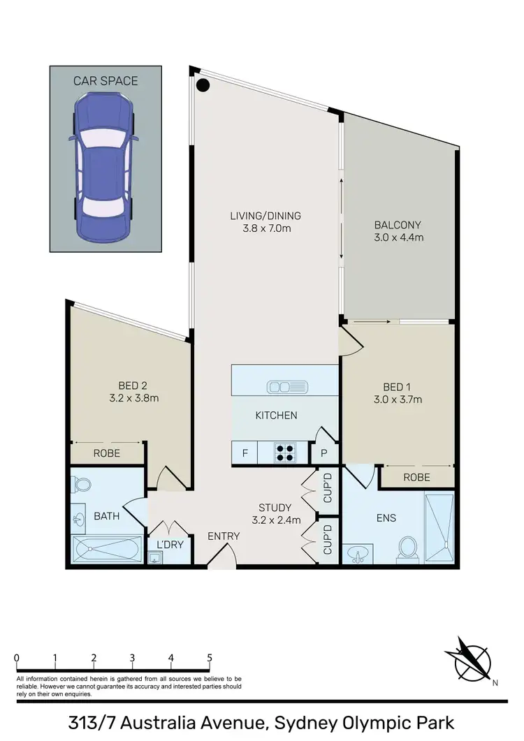 Floorplan of Homely apartment listing, 313/7 Australia Avenue, Sydney Olympic Park NSW 2127