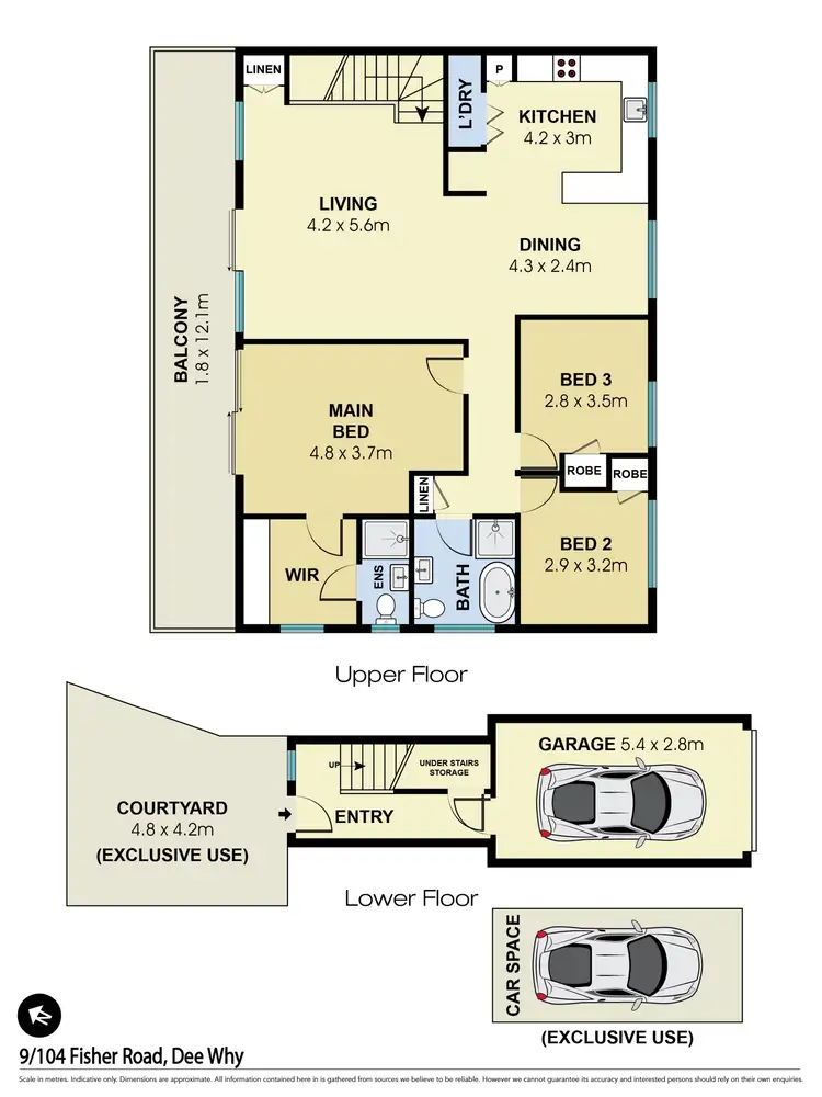 Floorplan of Homely townhouse listing, 9/104 Fisher Road, Dee Why NSW 2099