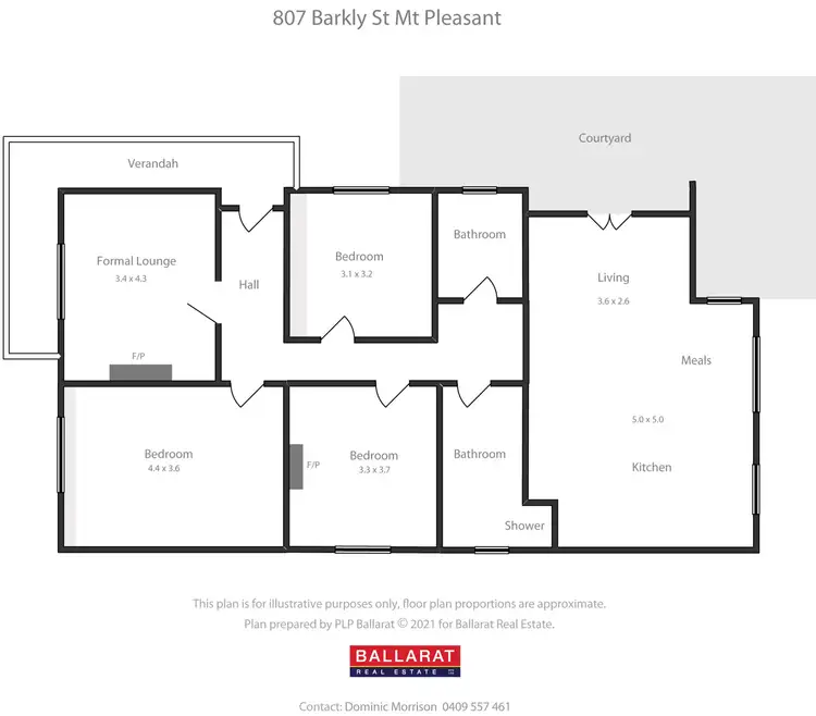 Floorplan of Homely house listing, 807 Barkly Street, Mount Pleasant VIC 3350