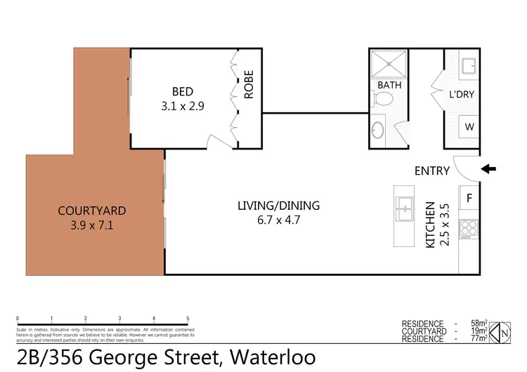 Floorplan of Homely apartment listing, 2B/356 George Street, Waterloo NSW 2017