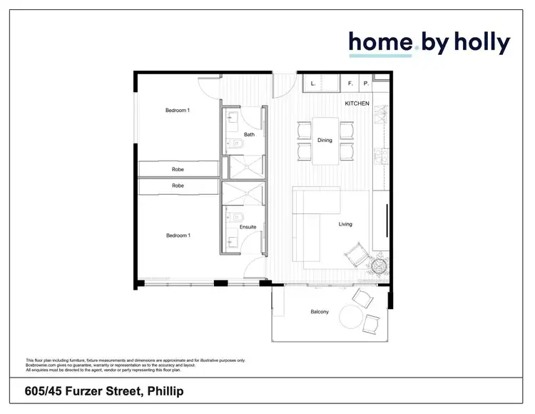 Floorplan of Homely apartment listing, 605/45 Furzer Street, Phillip ACT 2606