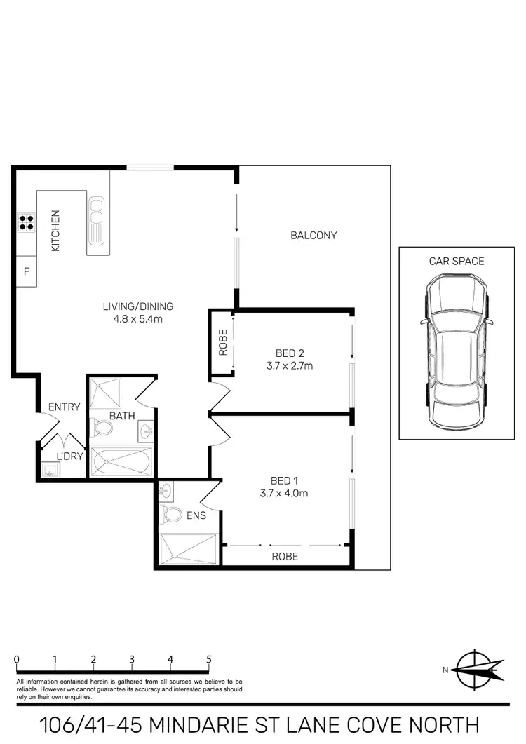 Floorplan of Homely apartment listing, 106/41-45 Mindarie Street, Lane Cove NSW 2066
