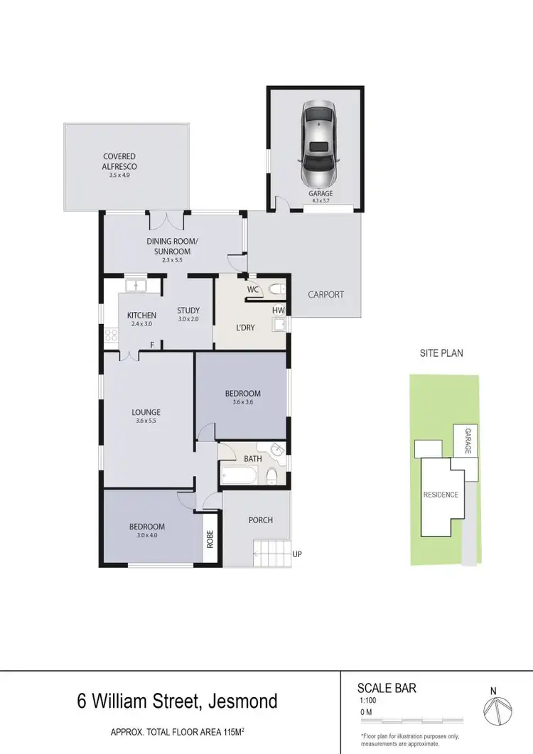 Floorplan of Homely house listing, 6 William Street, Jesmond NSW 2299
