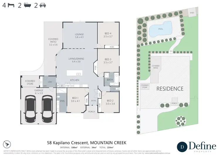 Floorplan of Homely house listing, 58 Kapilano Crescent, Mountain Creek QLD 4557