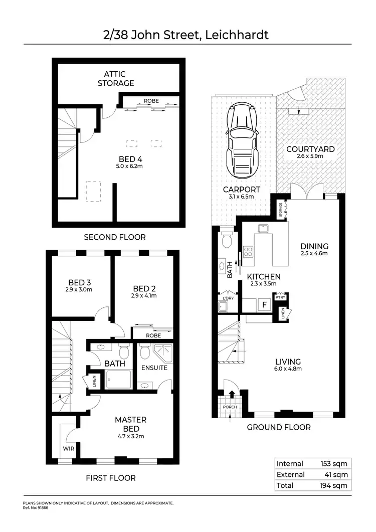 Floorplan of Homely townhouse listing, 2/38 John Street, Leichhardt NSW 2040