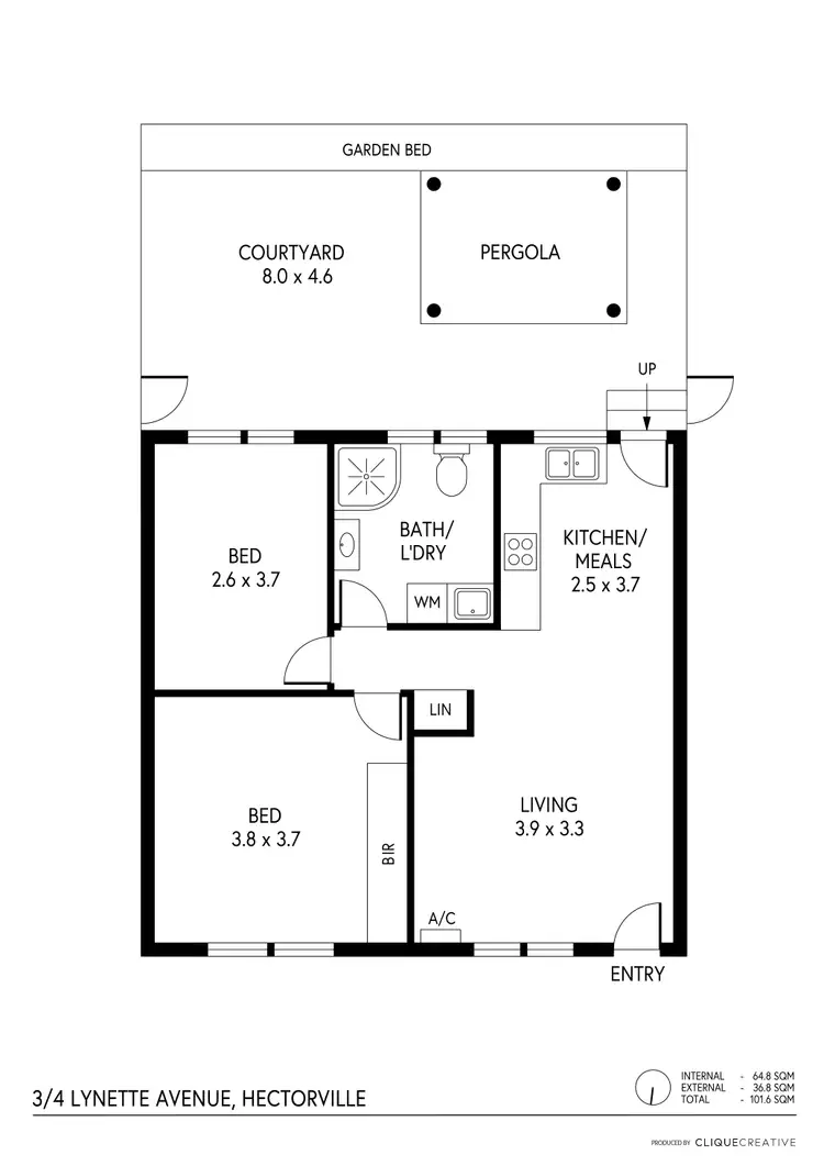 Floorplan of Homely unit listing, 3/4 Lynette Avenue, Hectorville SA 5073