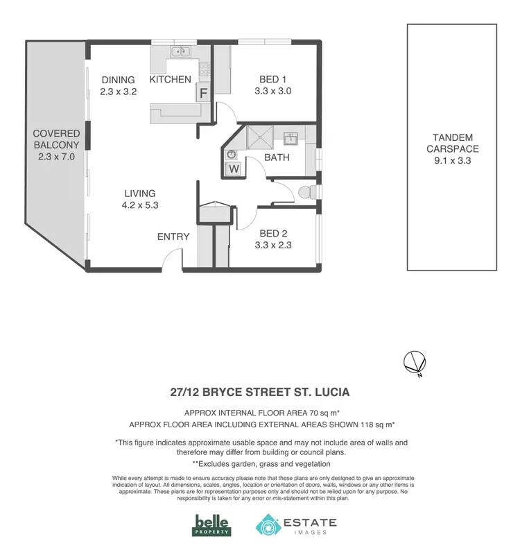 Floorplan of Homely apartment listing, 27/12 Bryce Street, St Lucia QLD 4067