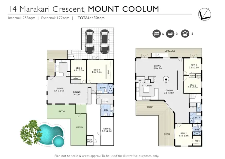 Floorplan of Homely house listing, 14 Marakari Crescent, Mount Coolum QLD 4573