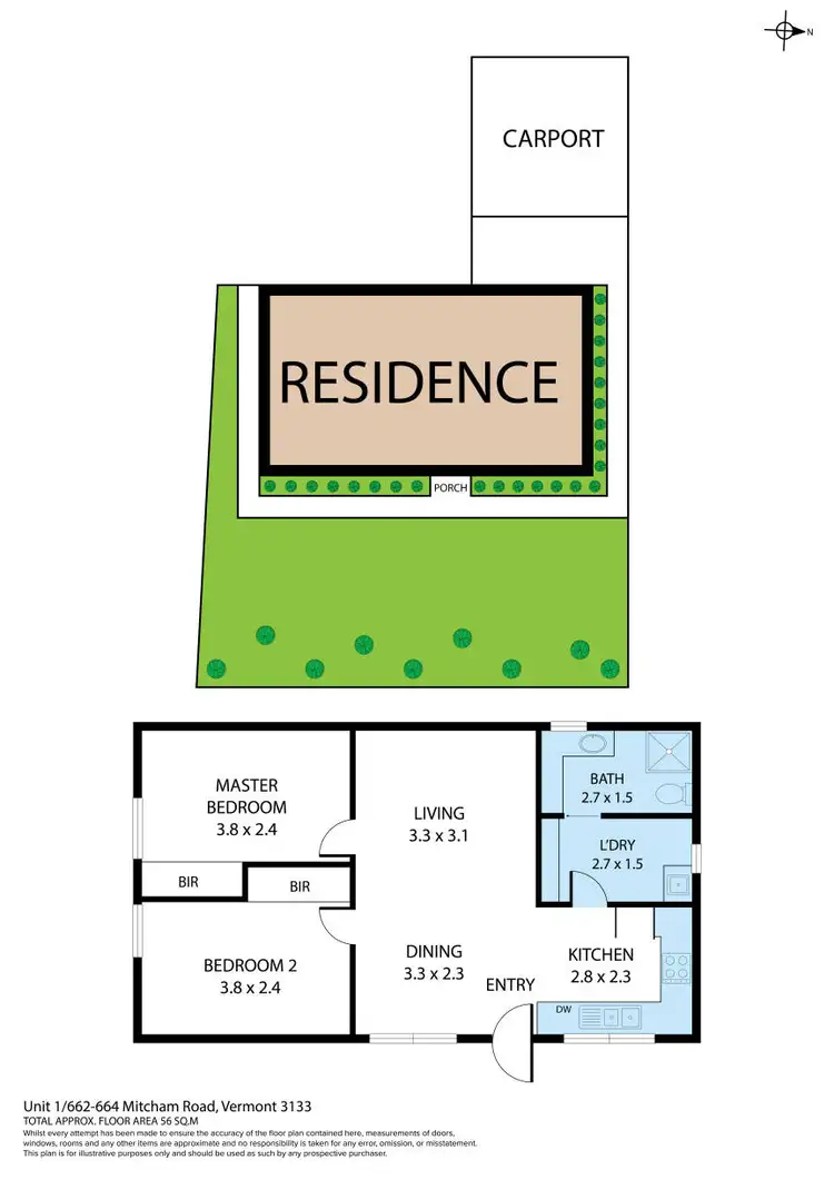 Floorplan of Homely unit listing, 1/662-664 Mitcham Road, Vermont VIC 3133