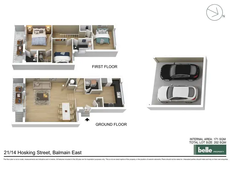 Floorplan of Homely townhouse listing, 21/14 Hosking Street, Balmain East NSW 2041