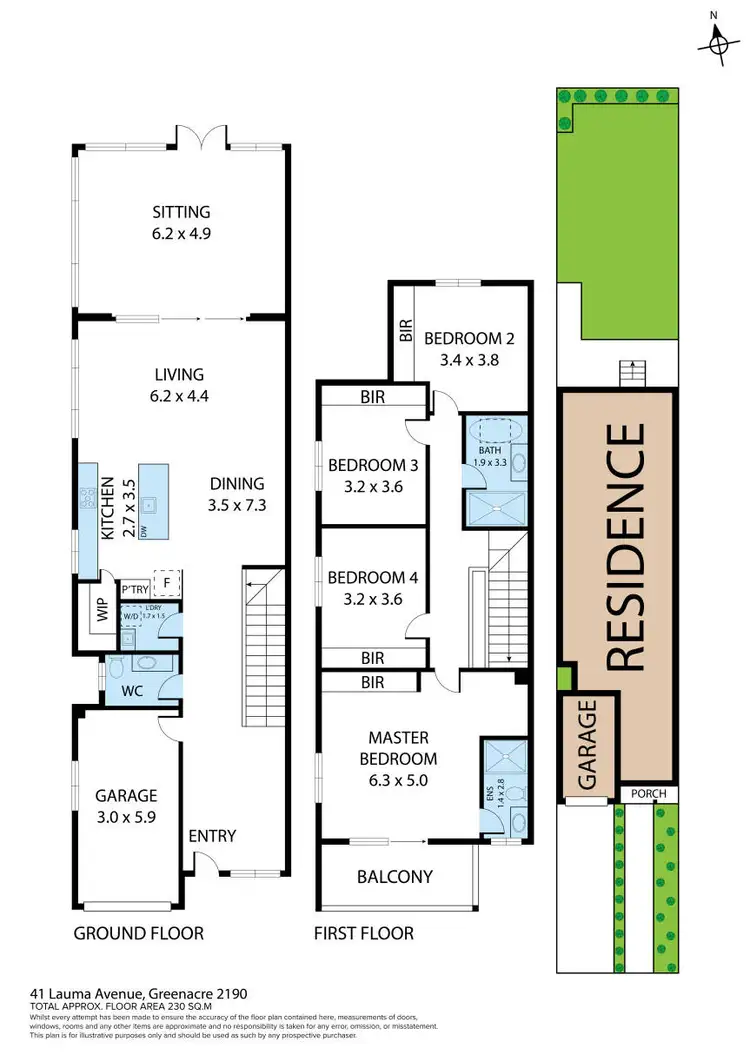 Floorplan of Homely semi-detached listing, 41 Lauma Avenue, Greenacre NSW 2190