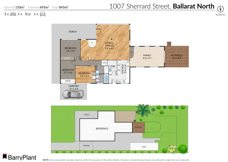 Floorplan of Homely house listing, 1007 Sherrard Street, Ballarat North VIC 3350