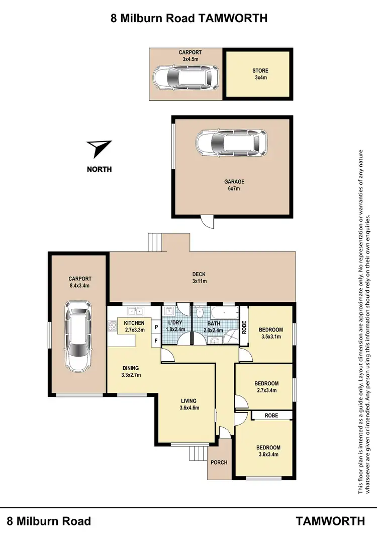 Floorplan of Homely house listing, 8 Milburn Road, Tamworth NSW 2340
