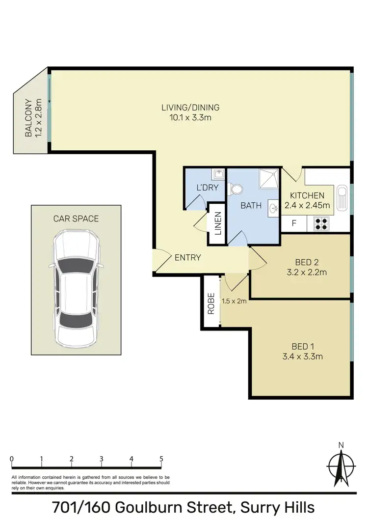 Floorplan of Homely apartment listing, 701/156-160 Goulburn Street, Surry Hills NSW 2010