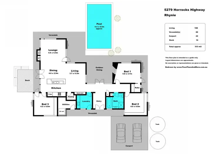 Floorplan of Homely house listing, 5279 Horrocks Highway, Rhynie SA 5412