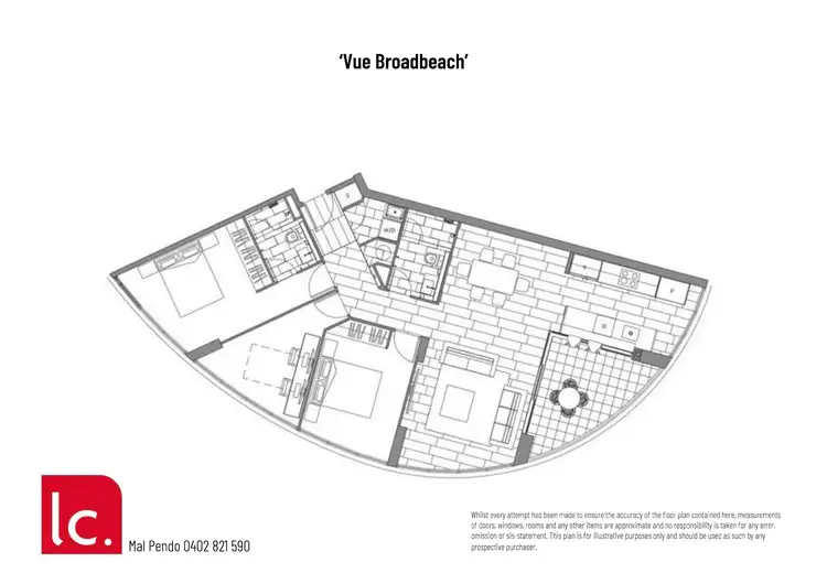 Floorplan of Homely apartment listing, 1304/10-12 First Avenue, Broadbeach QLD 4218