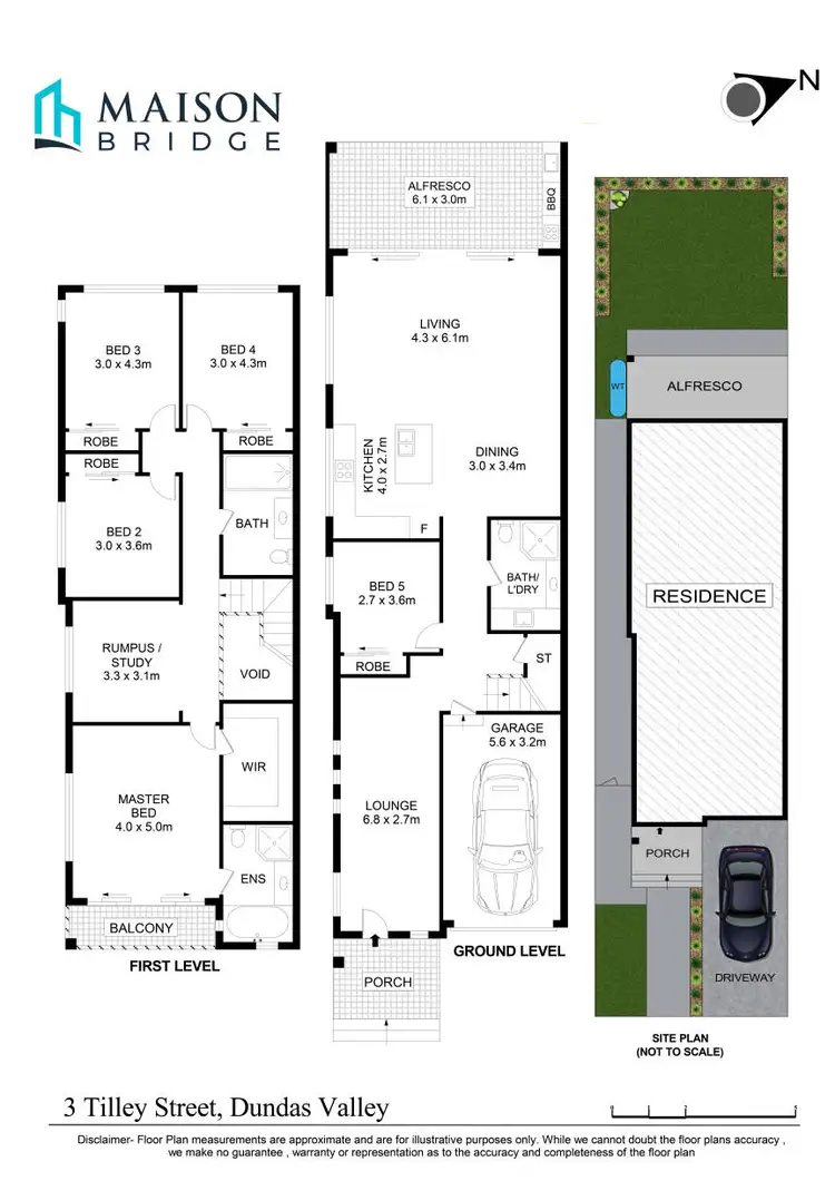 Floorplan of Homely semi-detached listing, 3 Tilley Street, Dundas Valley NSW 2117